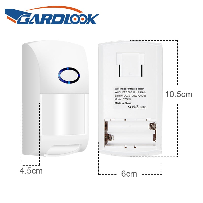 WiFi Motion Sensor Alarm PIR Infrared Detector Pet Immune