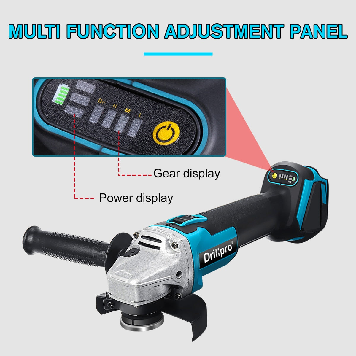 Brushless Cordless Impact Angle Grinder Variable Speed