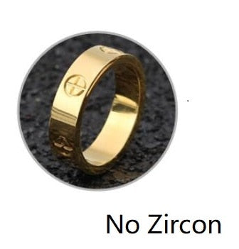 Cross Stainless Steel Zircon Ring With Stone For Woman Girl For Men