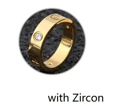 Cross Stainless Steel Zircon Ring With Stone For Woman Girl For Men