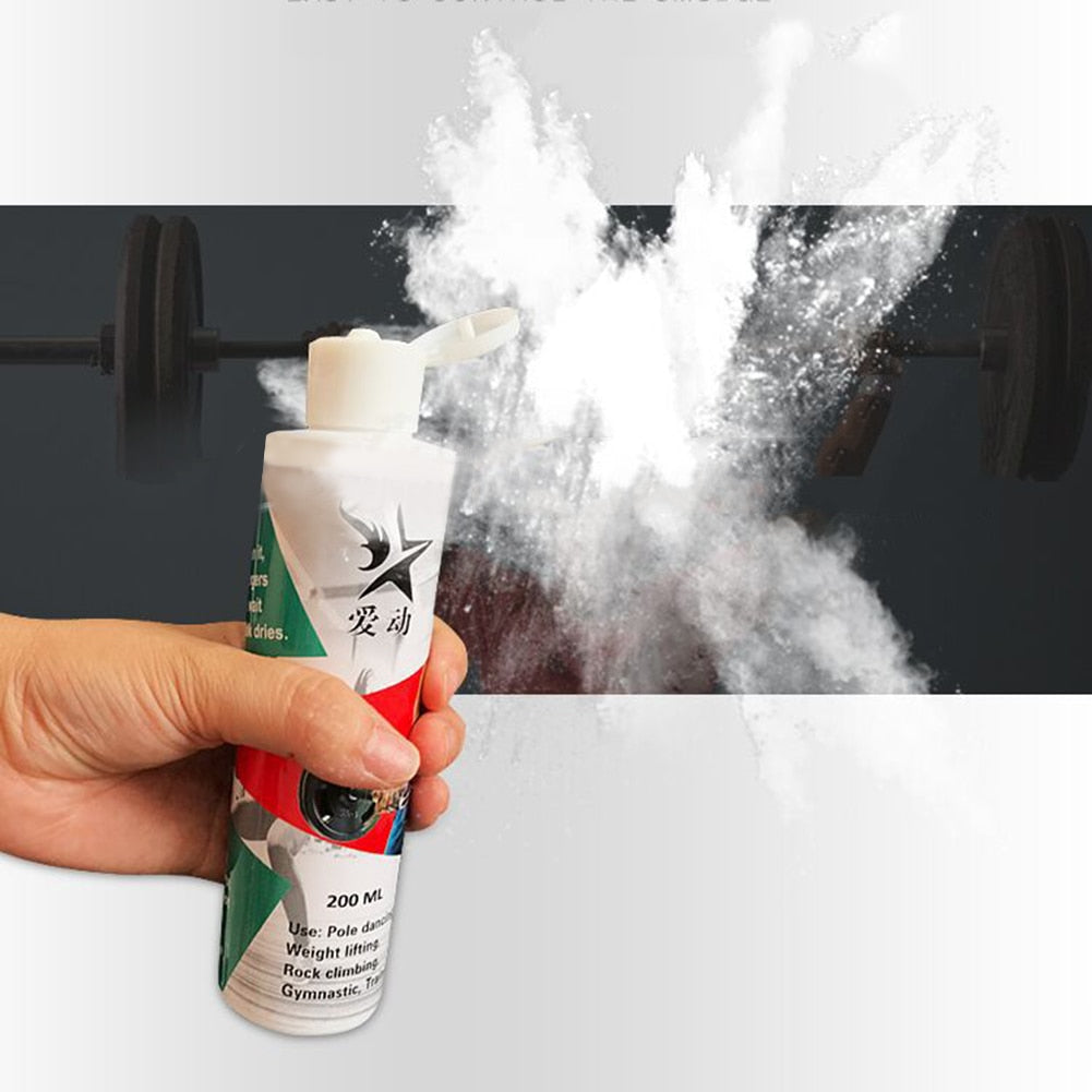 200ML Liquid Chalk Anti-slip Magnesium Powder Weightlifting Rock Climbing Lifting Workout Non-slip Powder Gym Fitness Supplies