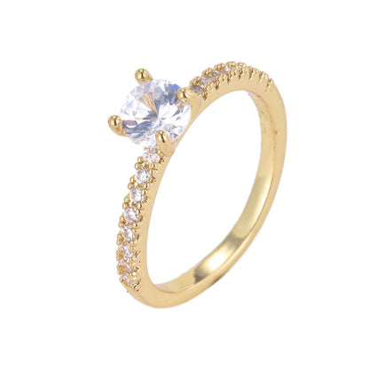 New Trendy Circle Design Cute Gold color Ring