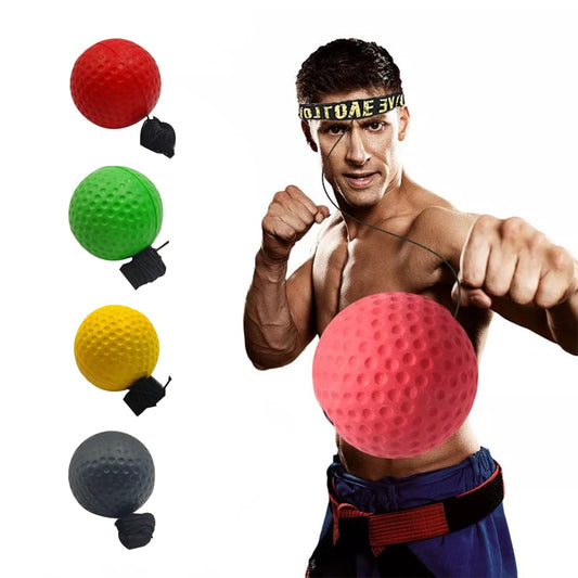 Boxing Reflex Ball Head-mounted PU Punch Ball MMA Sanda Training Hand Eye Reaction Gym Sandbag Muay Thai Boxeo Fitness Equipment