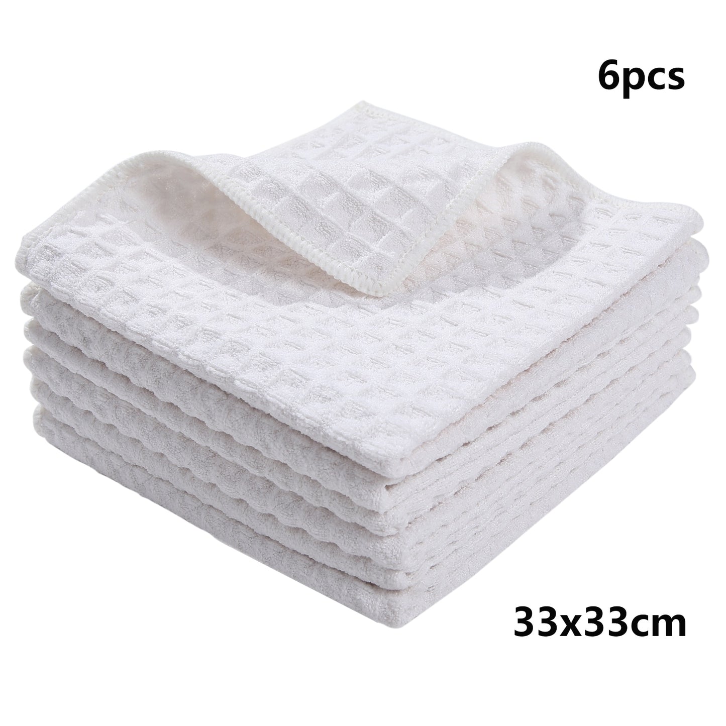 Homaxy 6pcs Microfiber Dishcloth Absorbent Soft Kitchen Towels