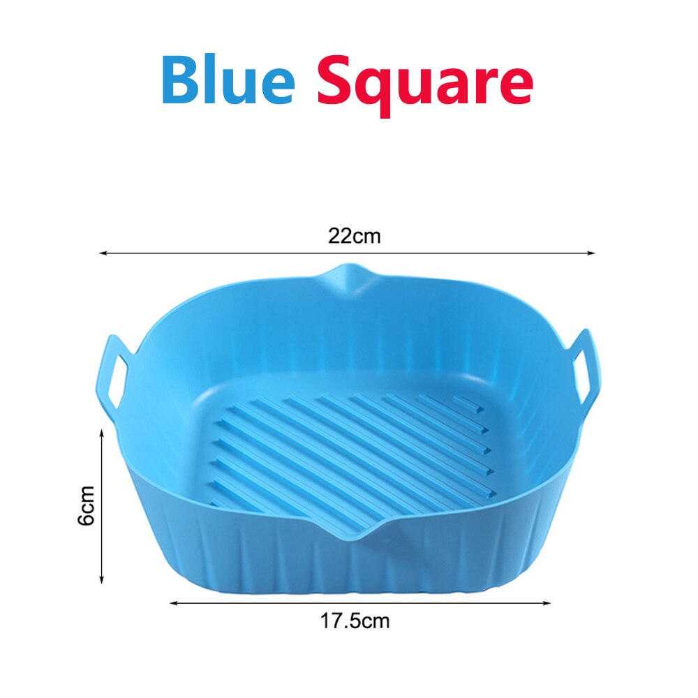 NEW Silicone Air Fryer Liner Basket Square Reusable Air Fryer Pot Tray