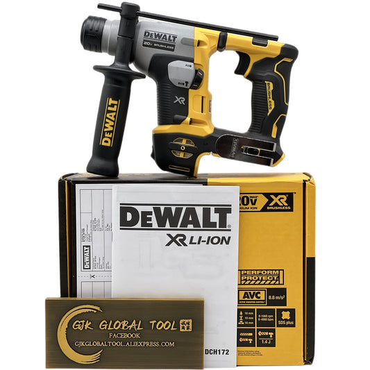 DeWalt Compact Hammer Cordless Rechargeable Hammer Drill 5/8 Inch 20V MAX Hammer Bare Metal SDS PLUS DCH172 Wireless Perforator