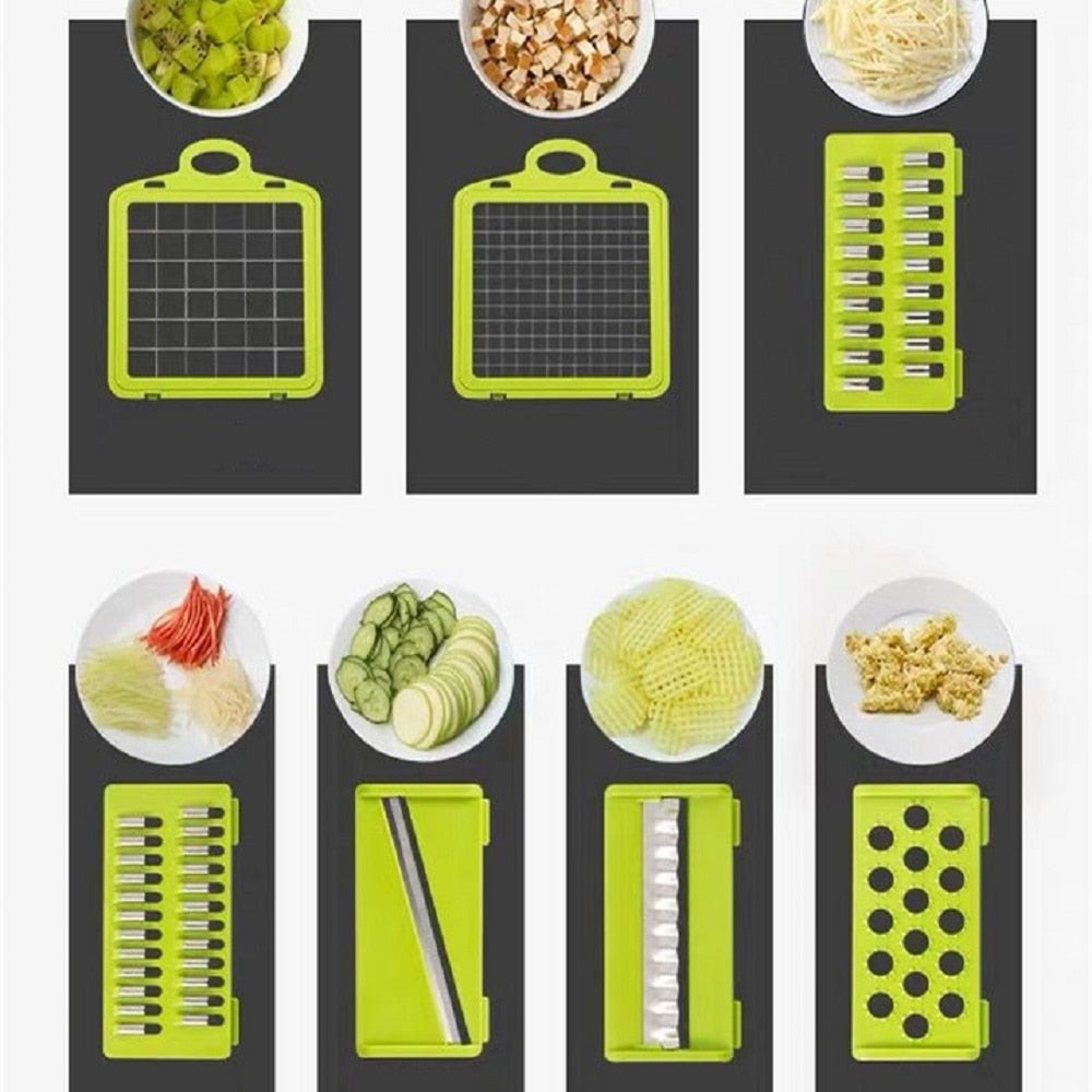 Multifunctional Vegetable Cutter 8 In 1 Shredders Slice