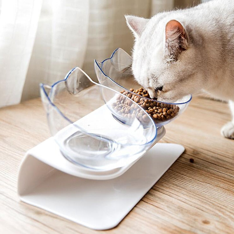 Non-Slip Double Cat Bowl Dog Bowl With Stand for cats and dogs