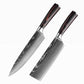 Chef knife 1-10 Pcs Set Santoku Damascu