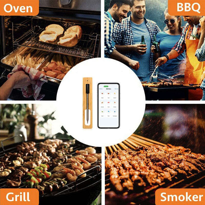 Wireless Food Thermometer for Oven Grill