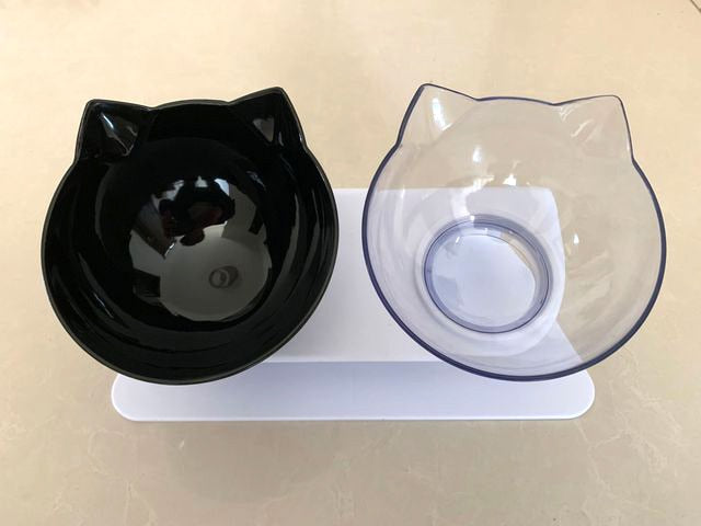 Non-Slip Double Cat Bowl Dog Bowl With Stand for cats and dogs