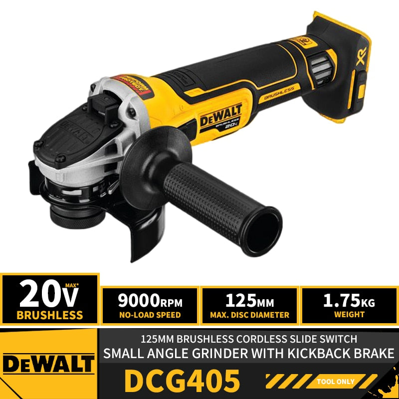 DEWALT DCG405 20V Brushless Maglev Angle Grinder 5 &quot;125mm Metal Cutting Grinding Charging Angle Grinder