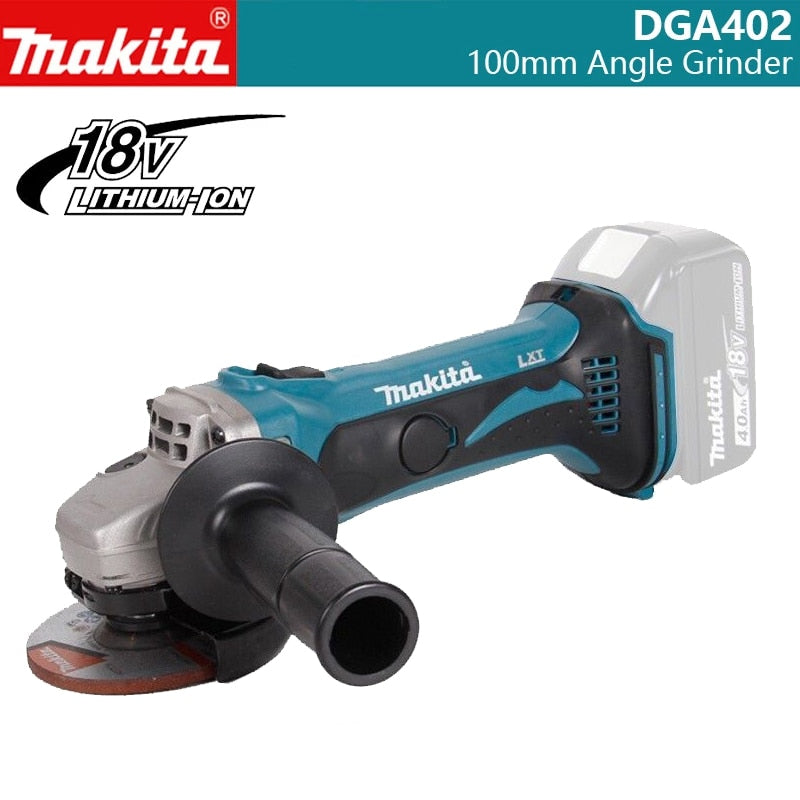 Makita Cordless Angle Grinder 18V LXT Lithium-Ion Multifunctional Electric Grinding DGA402 Cutting Machine Power Tool