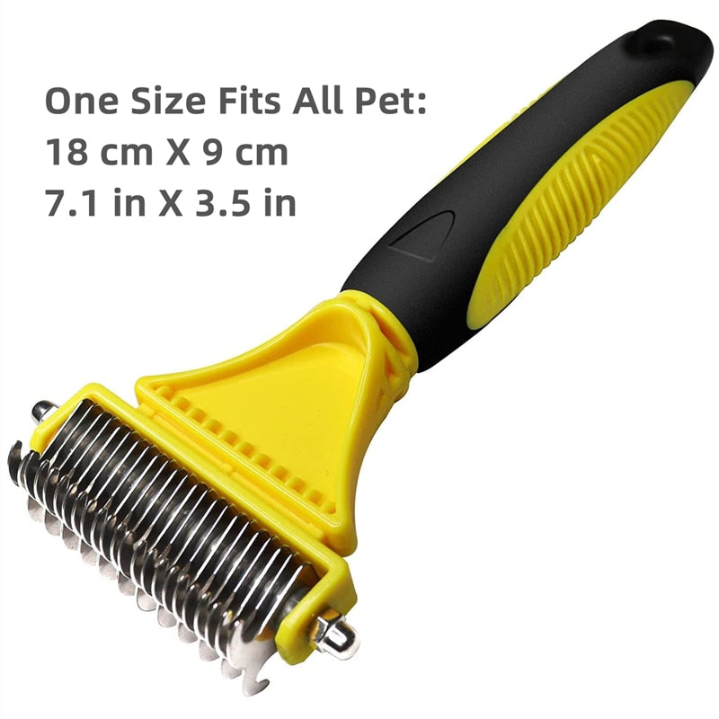Pets Stainless Steel Grooming Brush double sided