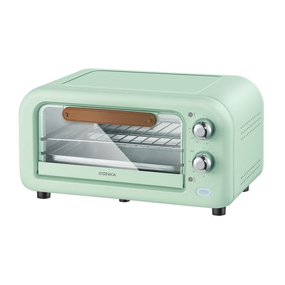 Electric Baking Oven 12L 800W Green Kitchen Multifunctional Small Roaster
