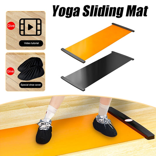140/180/200cm Yoga Sliding Mat Sports Fitness Glide Plate Skating Training Glide Mat For Ice Hockey Roller Skating Leg Exercise
