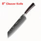 Chef knife 1-10 Pcs Set Santoku Damascu