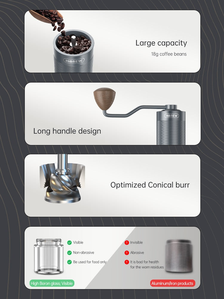 HiBREW Manual Coffee Grinder