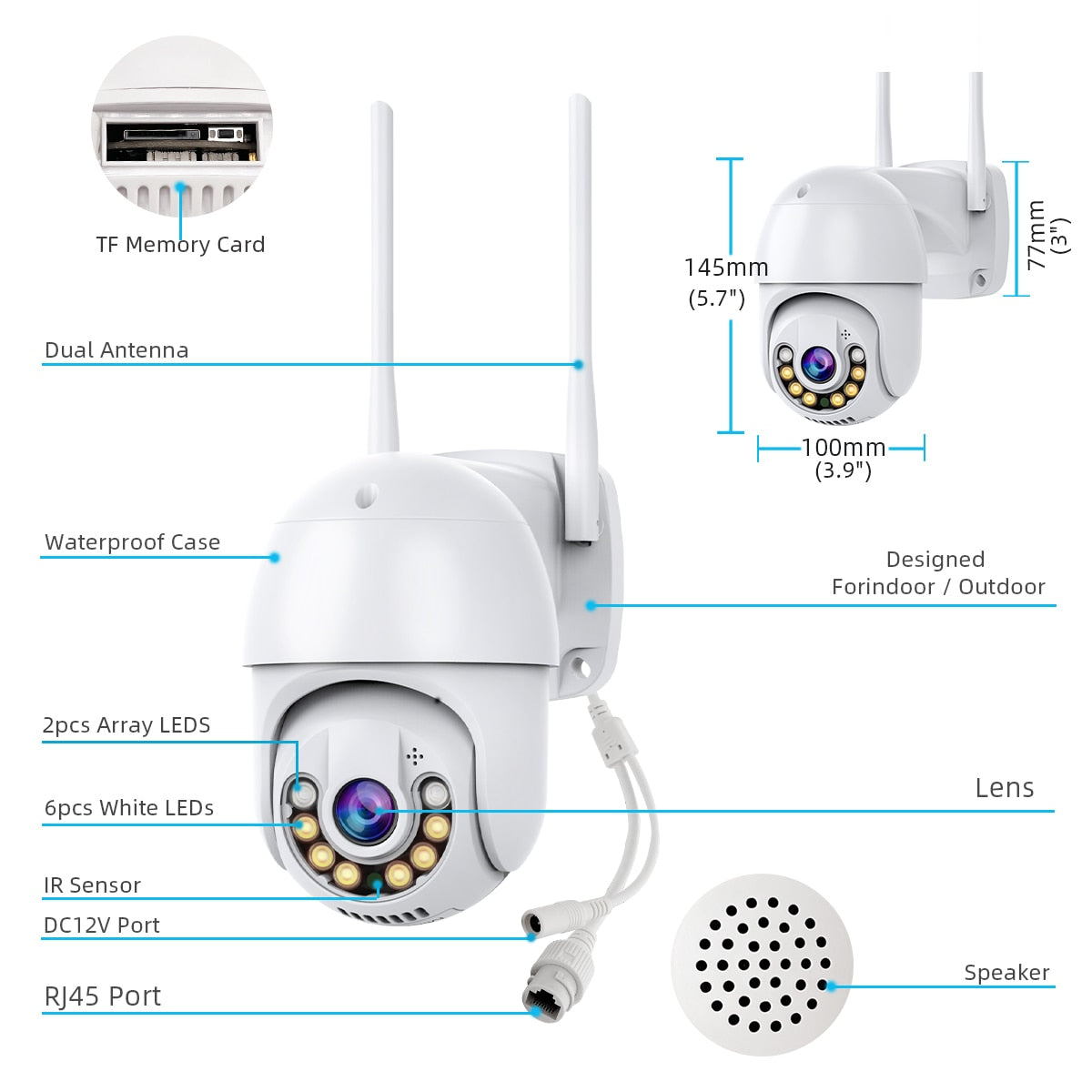 Wifi IP Cameras Outdoor 1080P Surveillance