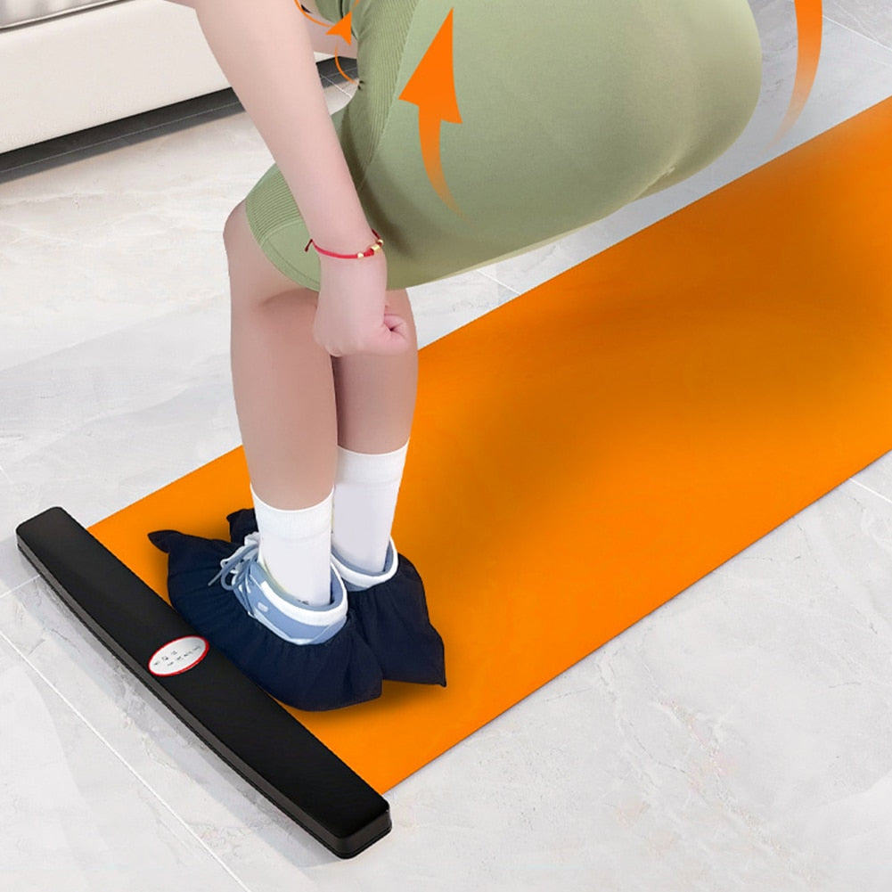 140/180/200cm Yoga Sliding Mat Sports Fitness Glide Plate Skating Training Glide Mat For Ice Hockey Roller Skating Leg Exercise