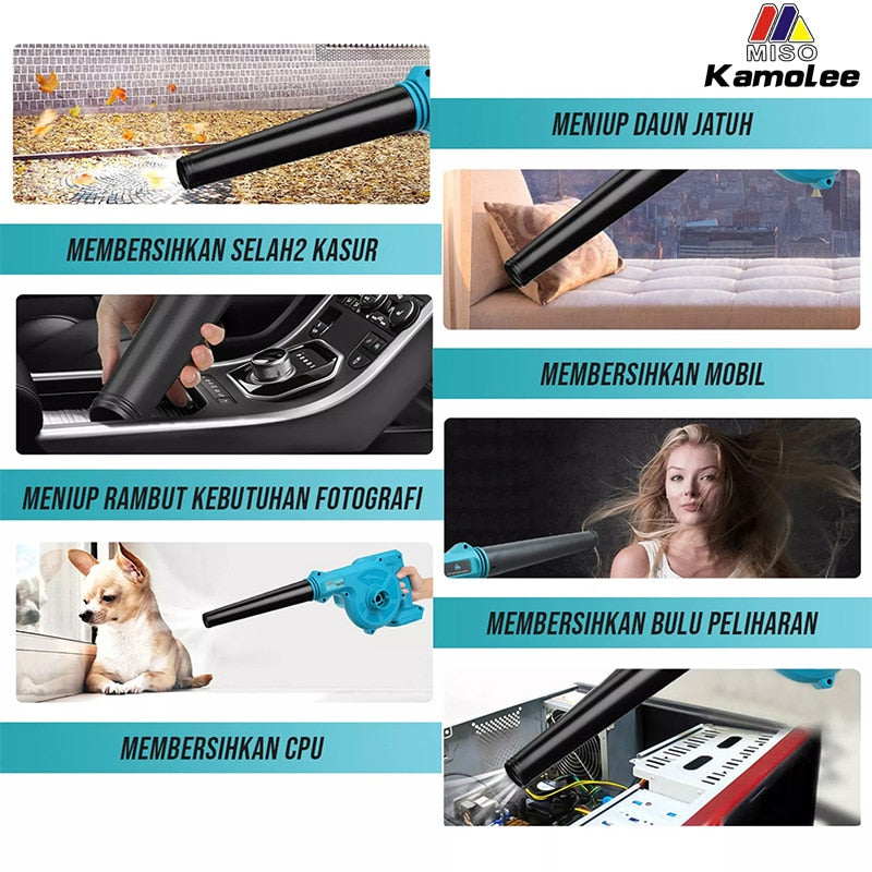 Kamolee Cordless Brushless Electric Air Blower Set DUB185 2 In 1 20000rpm  Compatible Suitable for Makita 18V Battery