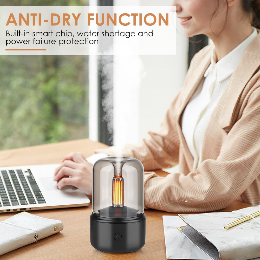 Volcanic Flame Aroma Diffuser Essential Oil Lamp