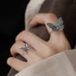 Trendy Butterfly Metal Punk Rings Set for Women Girls