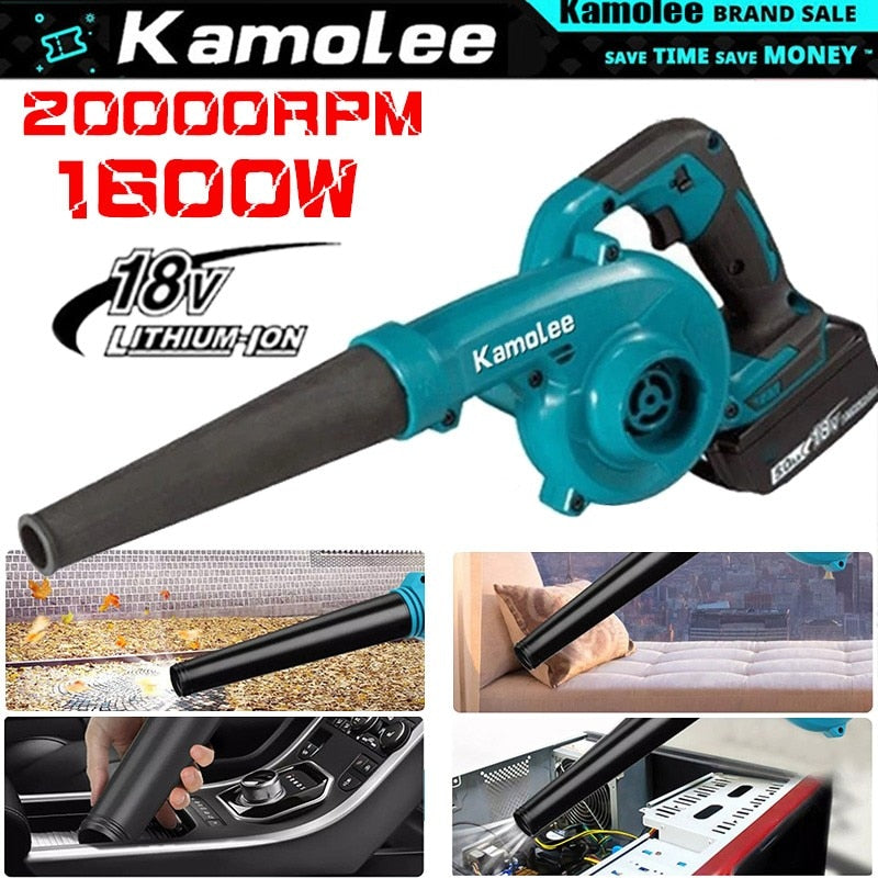 Kamolee Cordless Brushless Electric Air Blower Set DUB185 2 In 1 20000rpm  Compatible Suitable for Makita 18V Battery