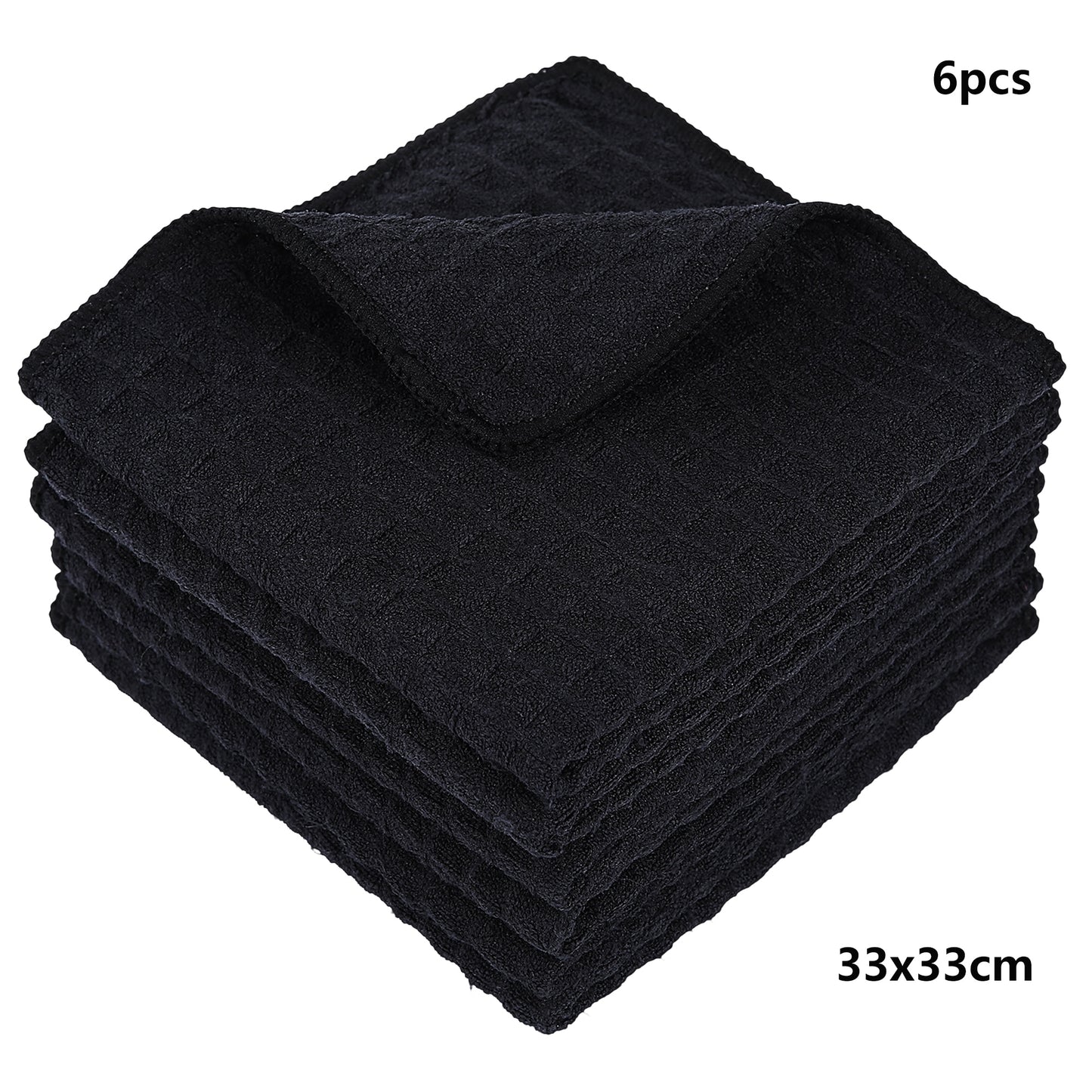 Homaxy 6pcs Microfiber Dishcloth Absorbent Soft Kitchen Towels