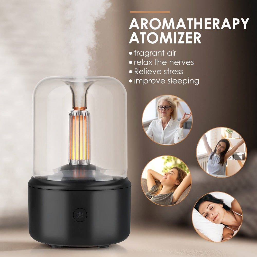 Volcanic Flame Aroma Diffuser Essential Oil Lamp