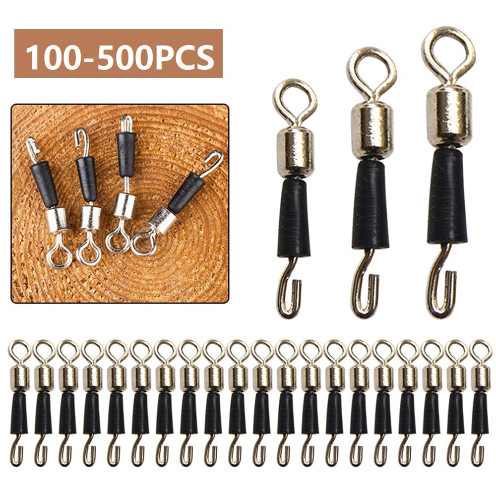 Wholesale SUPERFINDINGS 60Pcs 6 Sizes Stainless Swivel Solid Ring