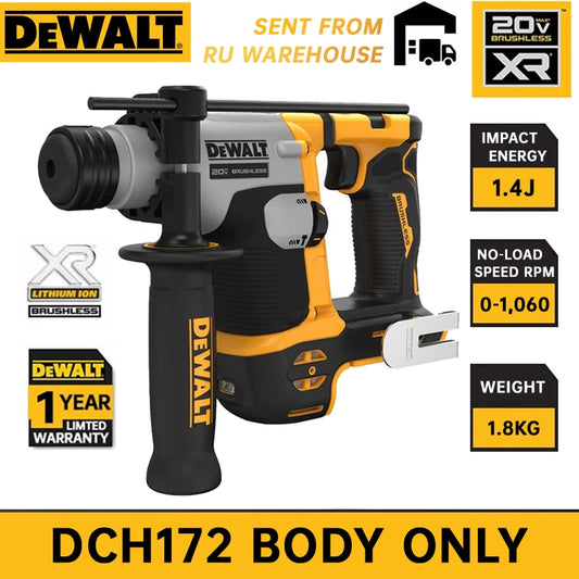 DEWALT DCH172 Rotary Hammer Kit 20V MAX 5/8&quot; Brushless Motor SDS PLUS Cordless Power Tools Dewalt Rechargeable Impact Drill