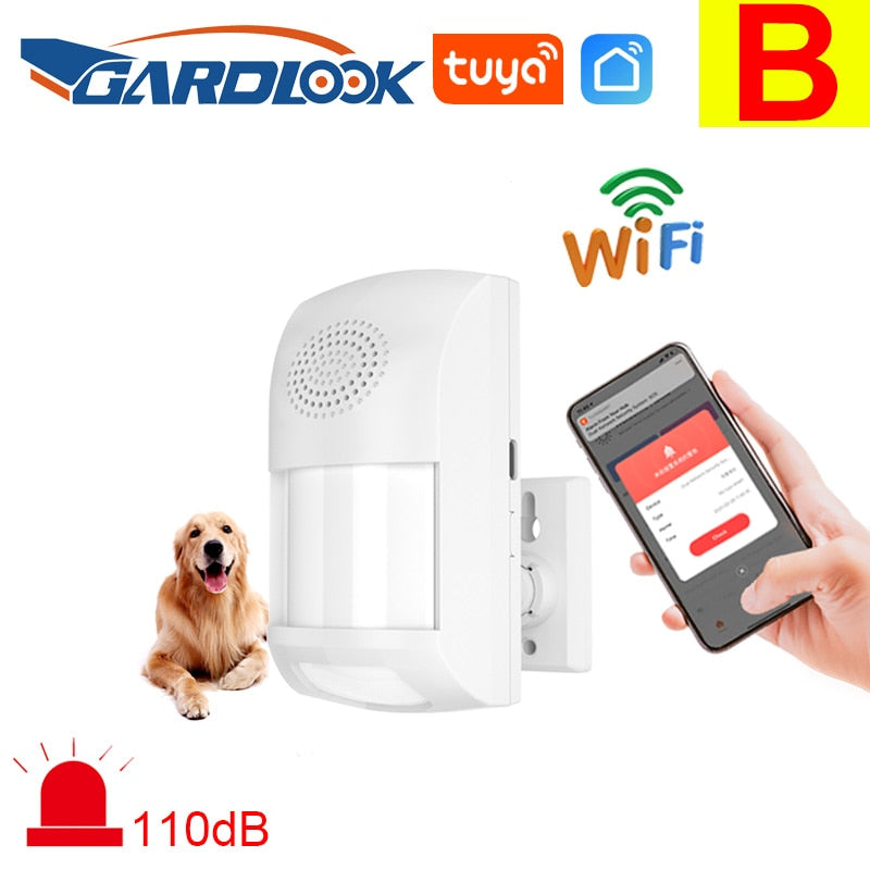 WiFi Motion Sensor Alarm PIR Infrared Detector Pet Immune