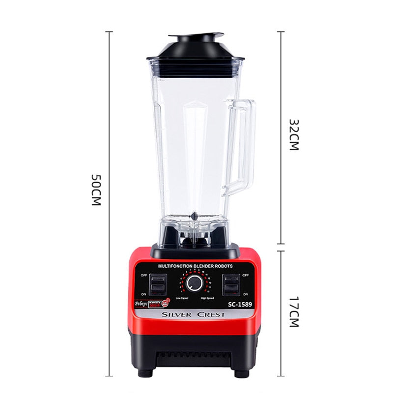 4500W Heavy Duty Commercial Grade Blender Mixer Juicer High Power