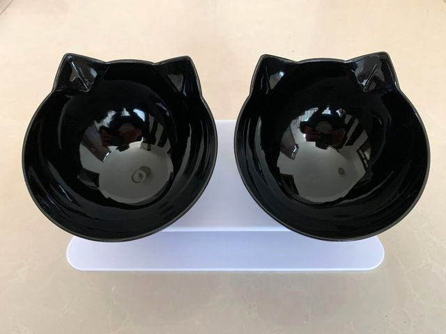 Non-Slip Double Cat Bowl Dog Bowl With Stand for cats and dogs
