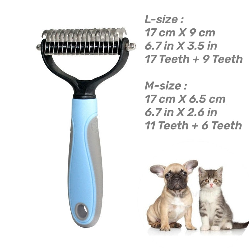 Pets Stainless Steel Grooming Brush double sided